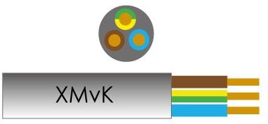 Kabel xmvk 3x2,5qmm Rolle 50m - 1243101