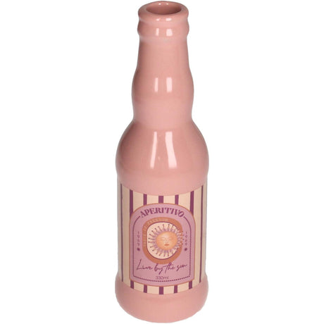 Kersten vaas aperitif sun keramiek roze 6.5x6.5x21.8 cm
