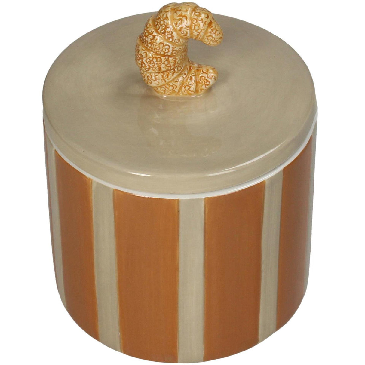 Kersten voorraadpot croissant dolomite bruin 11x11x14,3cm