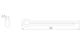 Katana-Splinte für Shimano Sram Avid-Scheibenbeläge (2 Stück)