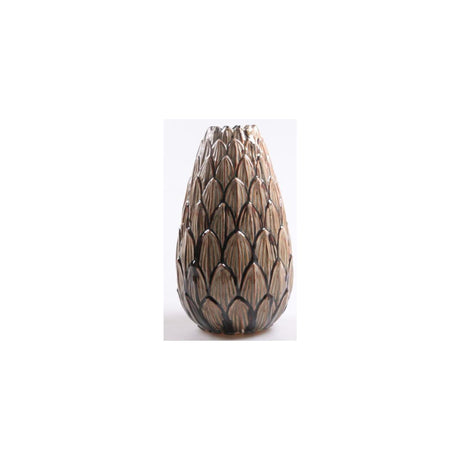 Vaas dennenappel donkergroen 18x18x30cm