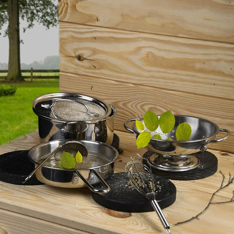 Esschert Design 6-teiliges Küchenspiel-Set für Schlamm Edelstahl