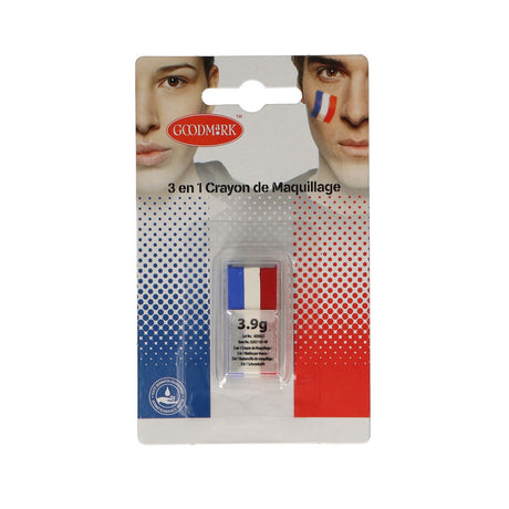 Goodmark 3 in 1 Make-up-Stick Rot - Weiß - Blau 3,9gr