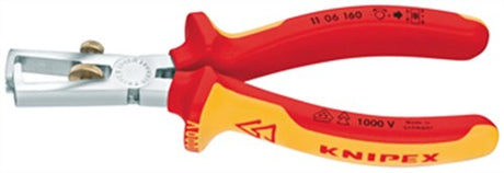 Knipex Abisolierzange + Federkomfort 160 mm VDE - 11 06 160 SB - 1106160SB