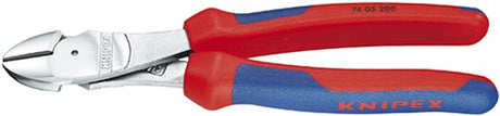 Knipex Kraft-Seitenschneider verchromt mit Mehrkomponentengriffen 200 mm - 7405200
