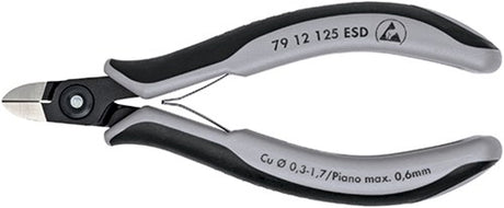 Knipex precisie elektronica-zijsnijtang esd gebruineerd 125 mm - 7912125esd