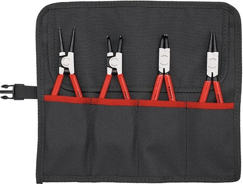 Knipex set borgringtangen | 4-delig in roltas | 10-60 mm | 1 stuk - 00 19 56 v01 - 00 19 56 v01