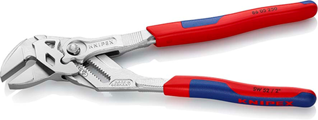 Knipex Schraubenschlüsselzange | 250mm Länge | Zange und Schraubenschlüssel in einem | Mehrkomponentengriffe - 86 05 250 sb