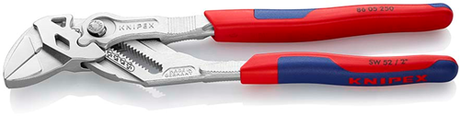 Knipex Schraubenschlüsselzange | 250mm Länge | Zange und Schraubenschlüssel in einem | Mehrkomponentengriffe - 86 05 250 sb