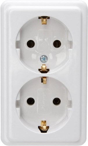 Enzo kopp aw Aufputz-Steckdose RA doppelt - 4626010