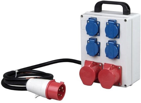Kopp Cee-Verteiler 5p 16a 400V auf 2xcee + 4xwcd - 6314200