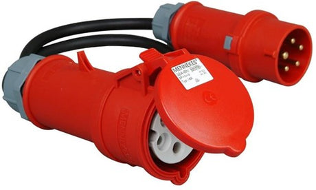 Kopp Cee-Adapterkabel 5p 16a 400 V mit Phasenwender auf 5p 32a Contra – 6316150