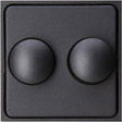 Enzo Kopp HK07 Anthrazit-Abdeckplatte + Tasten-Duo-Dimmer – 4623035