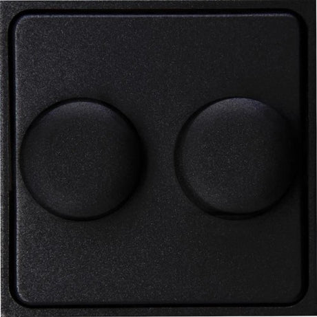 Kopp hk07 rein mattschwarze Abdeckplatte + Tasten-Duo-Dimmer – 4624535