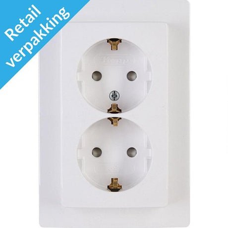 Enzo Kopp Paris Arctic White Einbausteckdose RA Double – 4625120