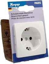 Kopp Paris Arctic White Einbausteckdose RA + Kindersicherung - 4625100