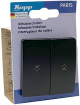 Kopp Paris mattschwarzer Jalousienschalter + Wippe – 4625280