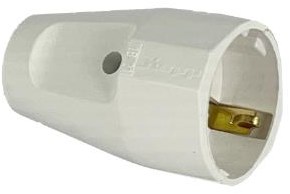 Enzo Kopp geerdeter Buchsenstecker Arktisweiß - 6141632