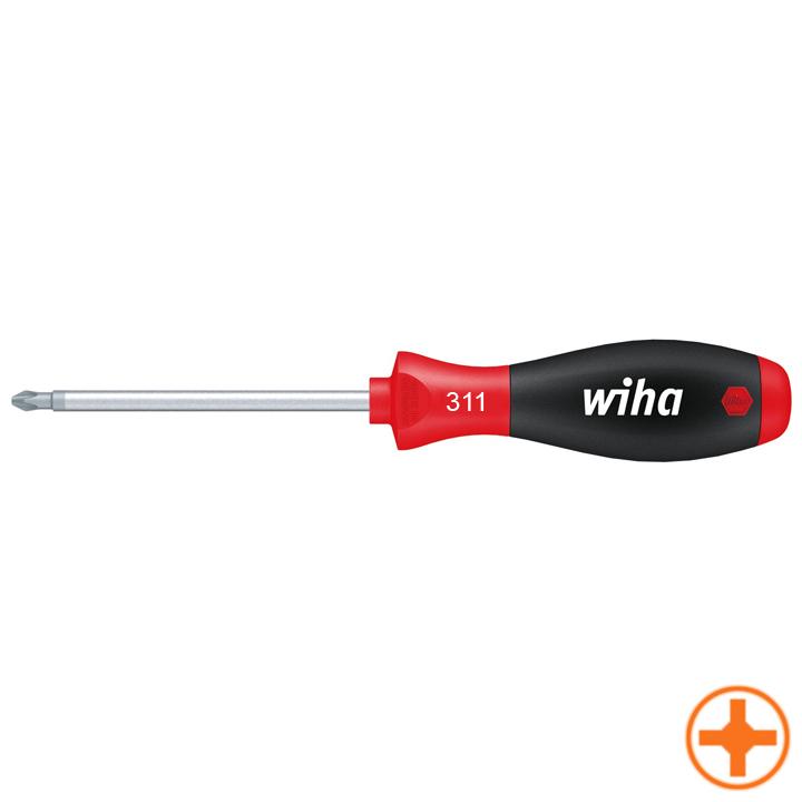 Wiha-Schraubendreher | Größe pH 0 | Klingenlänge 60 mm | Mehrkomponentengriff | runde Klinge | 1 Stück - 00754 - 00754