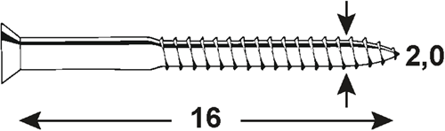 Connex Holzschraube VZ-K 2,0x16 50 Stück VZ - KY3012016