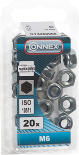 Connex-Sicherungsmutter mit Nylonring M6 20 Stück VZ - KY4260006