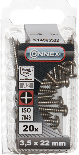 Connex Blechschraube Pank 3,5x22 20Stk A2 - KY4563522