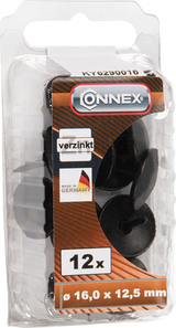 Connex Ziernägel 16 mm gehämmert 12 Stück schwarz – ky6290016