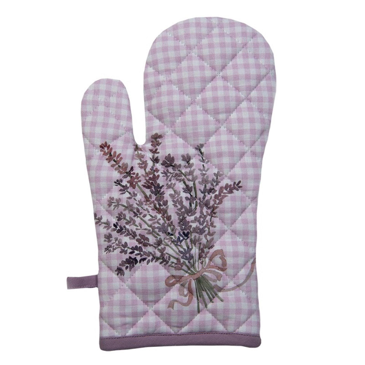 Clayre Eef Ofenhandschuh Lavendel Lila18x30cm Baumwolle