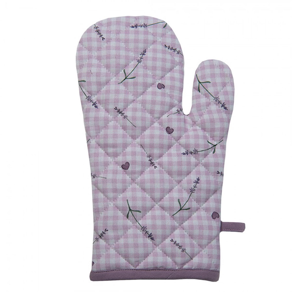 Clayre Eef Ofenhandschuh Lavendel Lila18x30cm Baumwolle