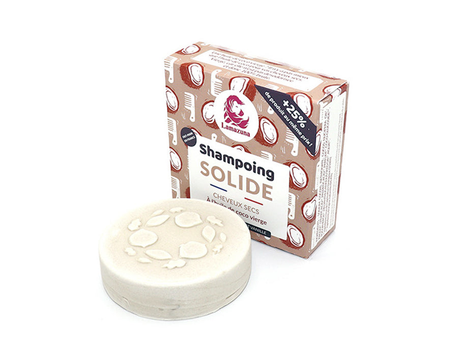 Lamazuna Shampoo Block trockenes Haar von Kokosnuss