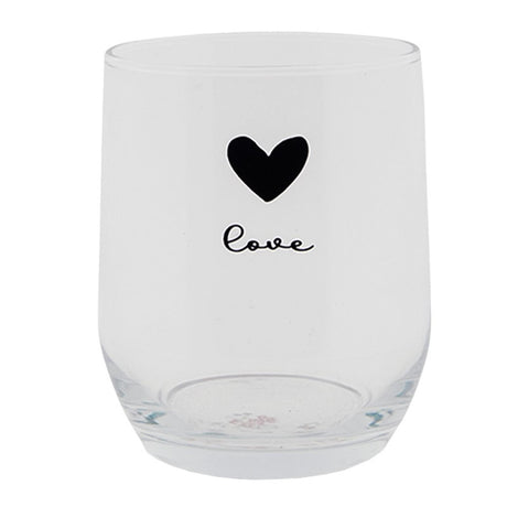 Clayre Eef Trinkglas Herz ø8x9cm 300ml
