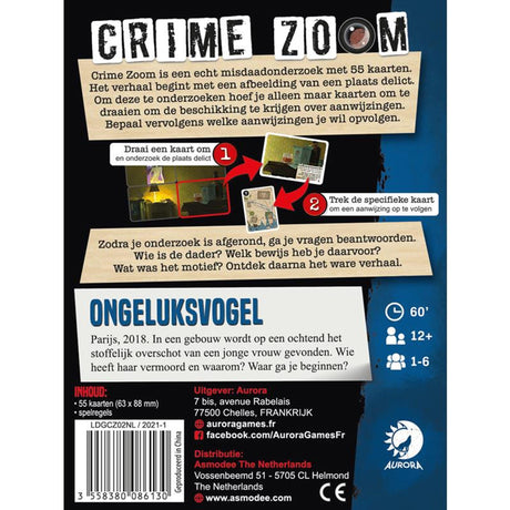 Lucky Duck Games Crime Zoom Case 2 – Unlucky Bird ab 12 Jahren 1-6 Spieler