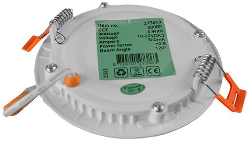 Enzo led panel downlight 6w 3000k incl. driver wit - led2611