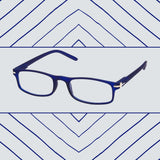 Spectrum Lesebrille mattblau rechteckig 2,50