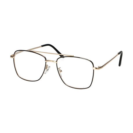 Spectrum Lesebrille Vintage Pilot Metall Gold Schwarz 3,50
