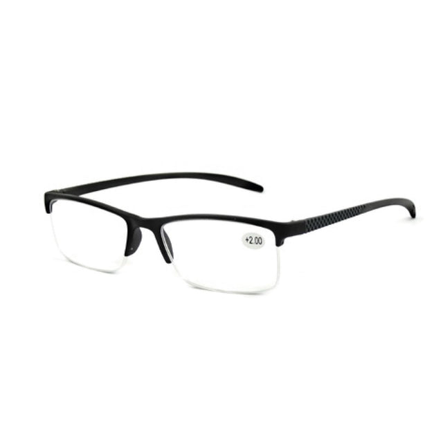 Spectrum Lesebrille schwarz rechteckig halbrandlos 2,50