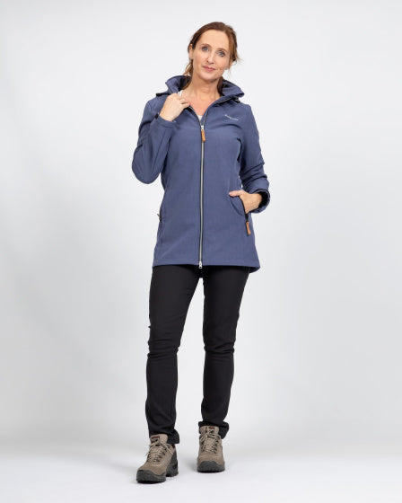 Lebenslinie Kya Softshell Parka Damen dunkelblau Größe 4xl