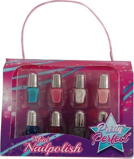 Bongers Spielzeug-Nagellack, einfarbig und mit Glitzer, ziemlich perfekt, 8 Stück