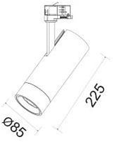 Enzo lival led railspot 3-fase 29w 3000k zwart 15-60gr lival surt - 5050622