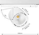 Lival LED-Schienenstrahler 3-phasig 34 W 4000 K schwarz 30 g Lival Cafeteria – 5050616