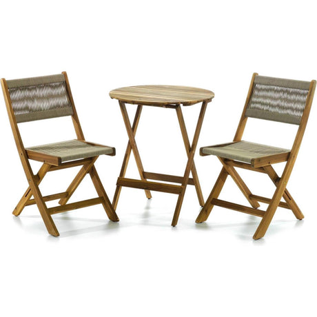 Sens-Line Lanzarote Bistro-Set 3-teilig Akazienholz Taupe