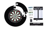Longfield Darts-Turnier Dartboard mit Zubehör schwarz 8-teilig