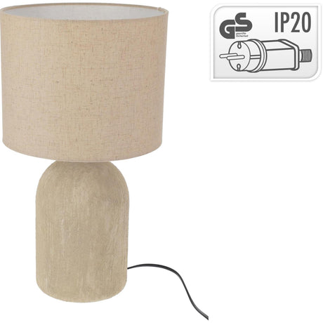 Home-Styling-Tischlampe aus Steinzeug, E14, H46 cm