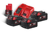 Milwaukee M18 Nrg-503 – Multi-Ladegerät M12-18 FC + 3 x M18 5,0 Ah Akku