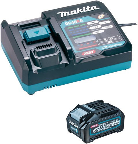 Makita 191j65-4 | XGT-Starterset 40 V max. (1 x 4,0 Ah BL4040-Akku + DC40RA-Schnellladegerät) – 191J65-4