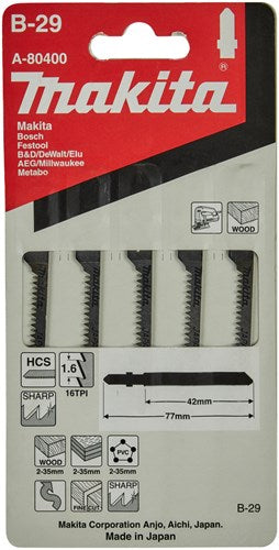 Makita Zubehör Stichsägeblatt B29 - T101AO | 5 Stück - a-80400