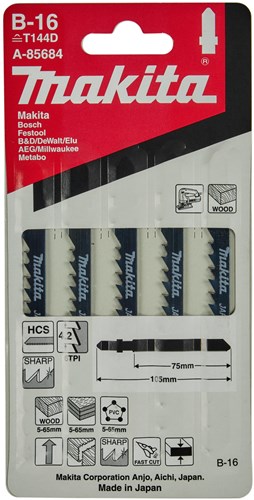 Makita Zubehör Stichsägeblatt B16 - T144D | 5 Stück - a-85684