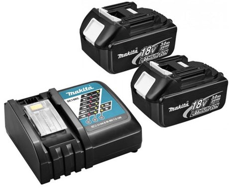 Makita Zubehör 18 V Starterset 3,0 Ah BL1830 (2 Stk.) + Ladegerät DC18RC – Y-00197
