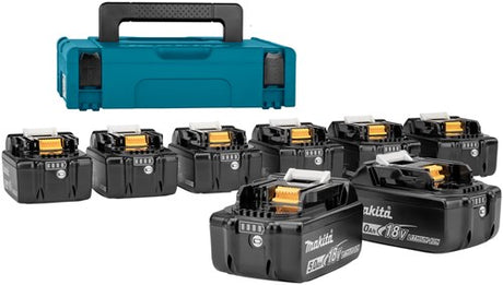 Makita-Zubehör 199697-1 | Batteriesatz | 8 x bl1850b 18 V 5,0 Ah | mbox Nr.1