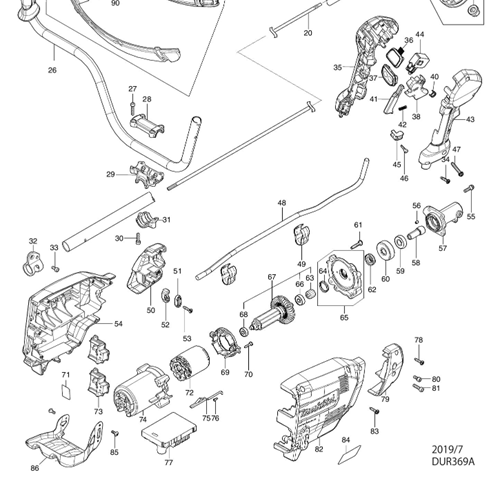 Makita accessoires 457274-8 afdekring t.b.v. dur369az - 457274-8